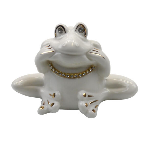 porcelain frog figurine 9cm