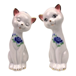 porcelain figurines cats (2 pcs) 12cm